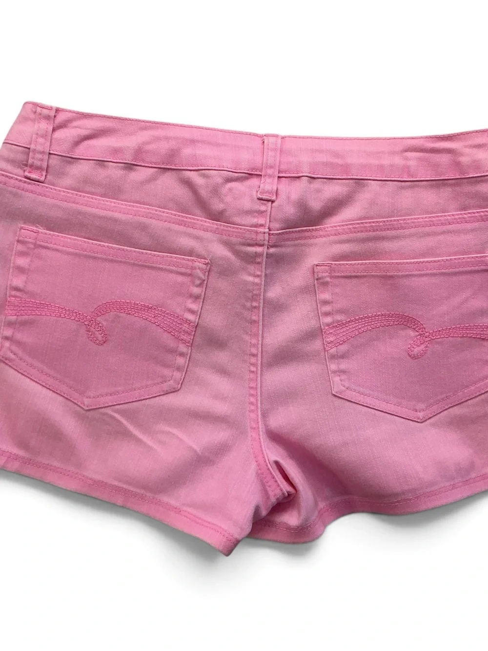 Girls Justice Stretch Denim Twill 5 pocket Low Rise Shorts in Barbie Pink-Sz14.5